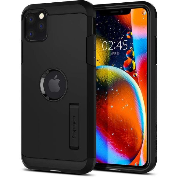 Spigen iPhone 11 Pro Max ile Uyumlu Kılıf Tough Armor Black