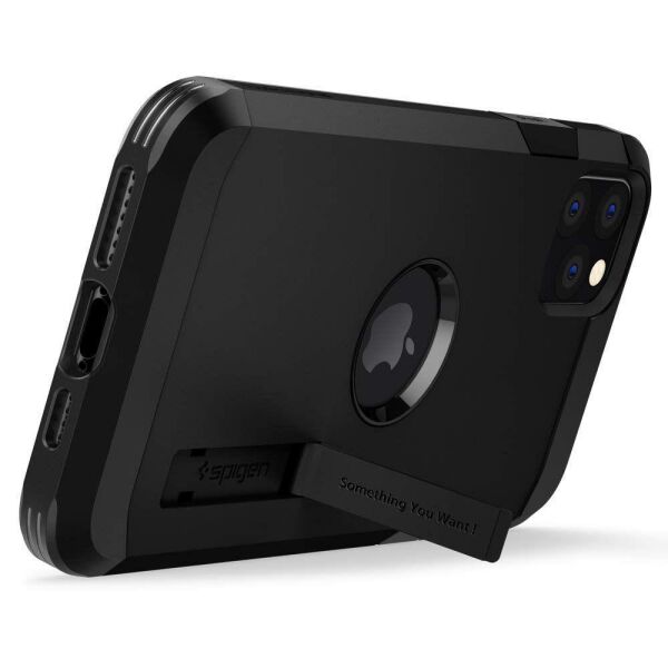 Spigen iPhone 11 Pro Max ile Uyumlu Kılıf Tough Armor Black