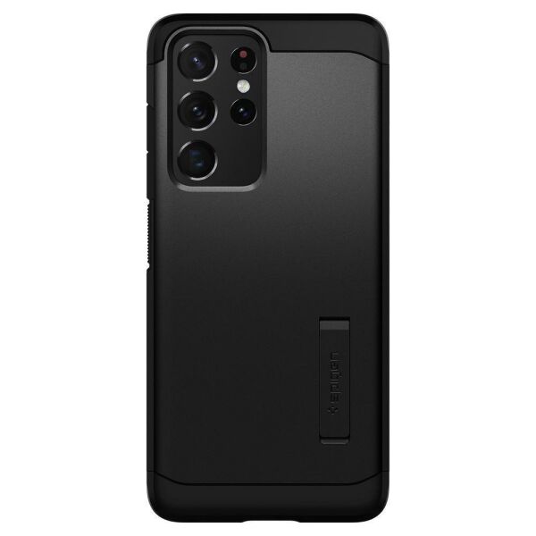 Spigen Galaxy S21 Ultra ile Uyumlu Kılıf Tough Armor Gunmetal