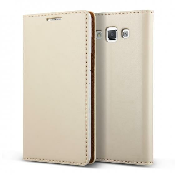 Verus Galaxy A5 ile Uyumlu Wallet Case Crayon Slim Diary 2015 Serisi-Beige