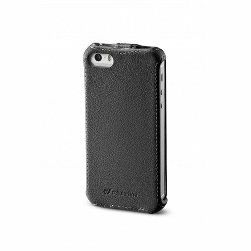 Cellular Line iPhone SE/5S/5 ile Uyumlu Flap Mıknatıssız Kılıf Siyah FLAPIPHONE5BK (Out)