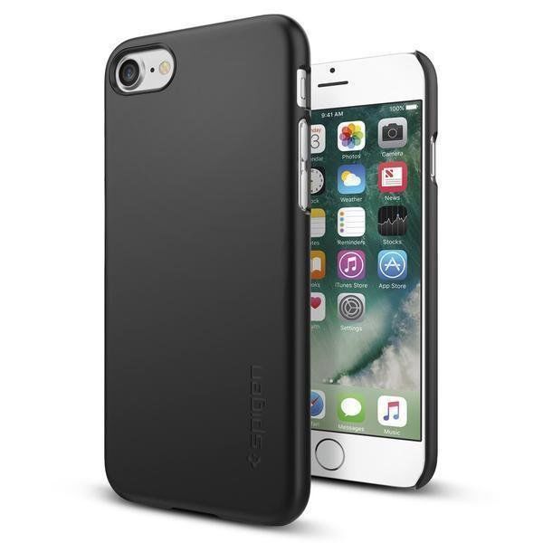 Spigen iPhone 7 ile Uyumlu Kılıf Thin Fit Ultra İnce Black