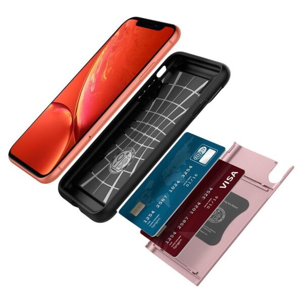 Spigen iPhone XR ile Uyumlu Kılıf Slim Armor CS Rose Gold