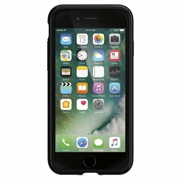 Spigen iPhone 7/8 ile Uyumlu Kılıf Rugged Armor Black
