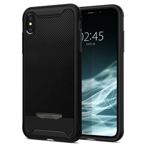 Spigen iPhone XS Max ile Uyumlu Kılıf Hybrid NX Black