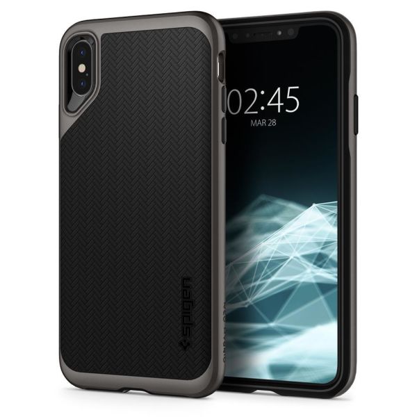 Spigen iPhone XS Max ile Uyumlu Kılıf Neo Hybrid Gunmetal