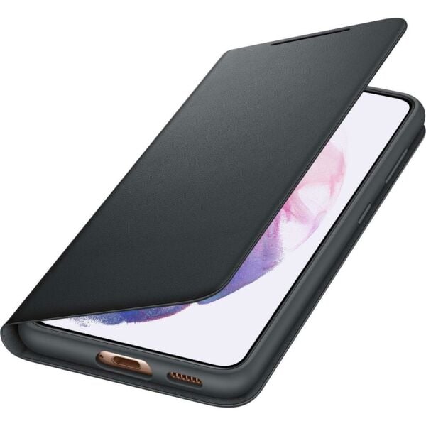 Galaxy S21 Plus / S21 Plus 5G ile Uyumlu LED View Kılıf Siyah EF-NG996PBEGTR