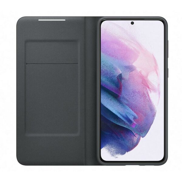 Galaxy S21 Plus / S21 Plus 5G ile Uyumlu LED View Kılıf Siyah EF-NG996PBEGTR