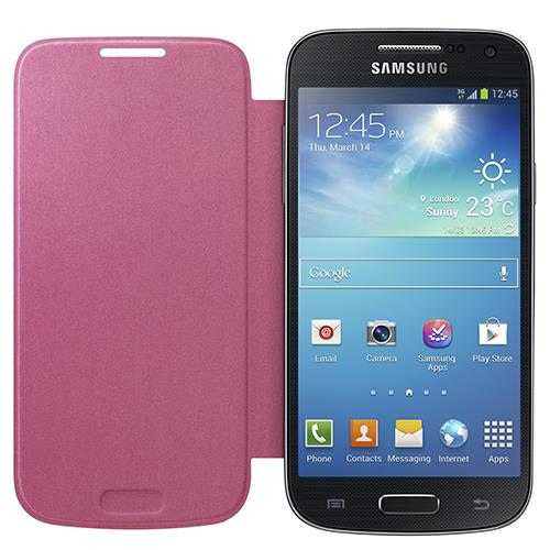 Galaxy S4 Mini i9190 ile Uyumlu Flip Cover Kılıf Pembe EF-FI919BPEGWW Out