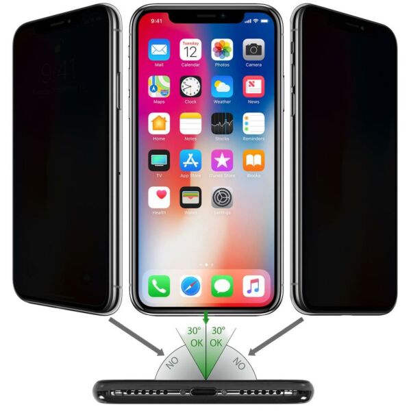 Buff iPhone X ile Uyumlu Privacy Ekran Koruyucu