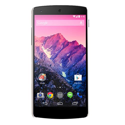 Nexus 5 D821 ile Uyumlu Sert Kılıf Beyaz Renk