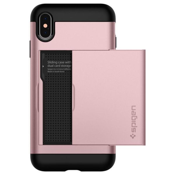Spigen iPhone XS Max ile Uyumlu Kılıf Slim Armor CS Rose Gold