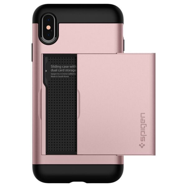 Spigen iPhone XS Max ile Uyumlu Kılıf Slim Armor CS Rose Gold