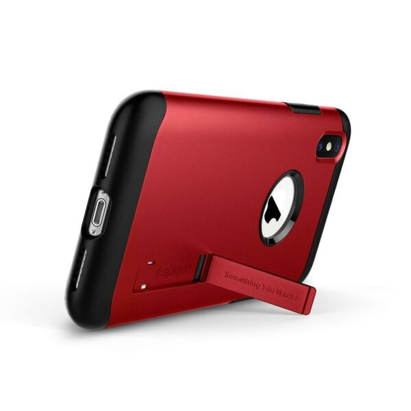 Spigen iPhone XS Max ile Uyumlu Kılıf Slim Armor Merlot Red