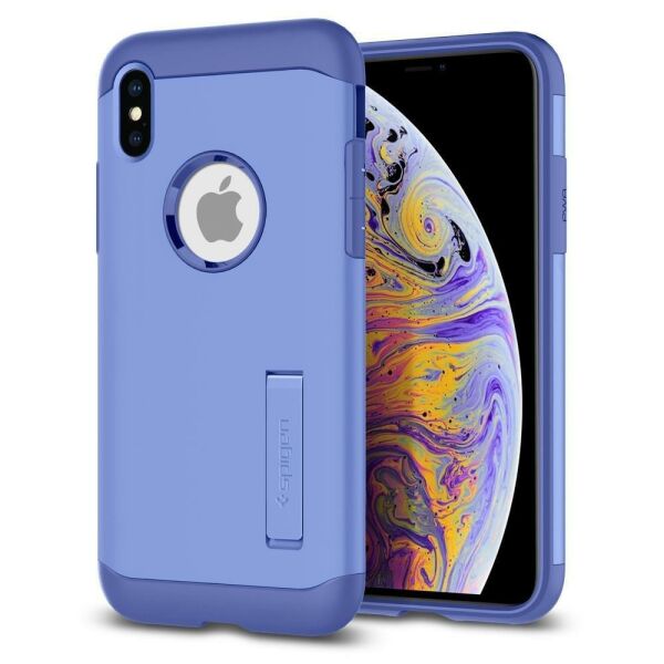 Spigen iPhone XS Max ile Uyumlu Kılıf Slim Armor Violet