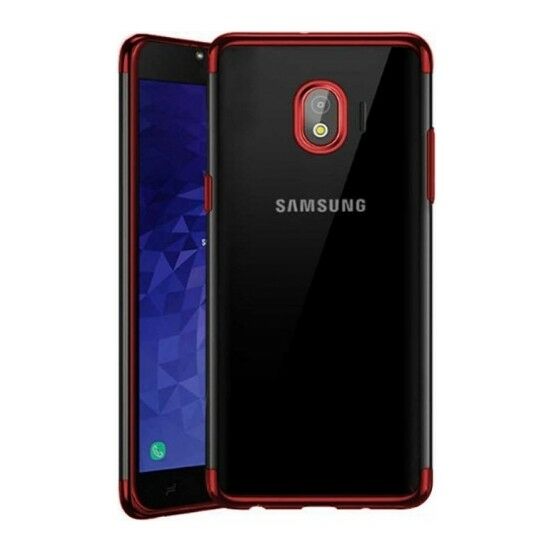 Zore Galaxy J4 2018 ile Uyumlu Glitter Silikon Kılıf Kırmızı