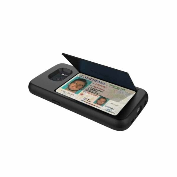 Incıpıo Galaxy S7 ile Uyumlu Kartlık Sert Kılıf Siyah