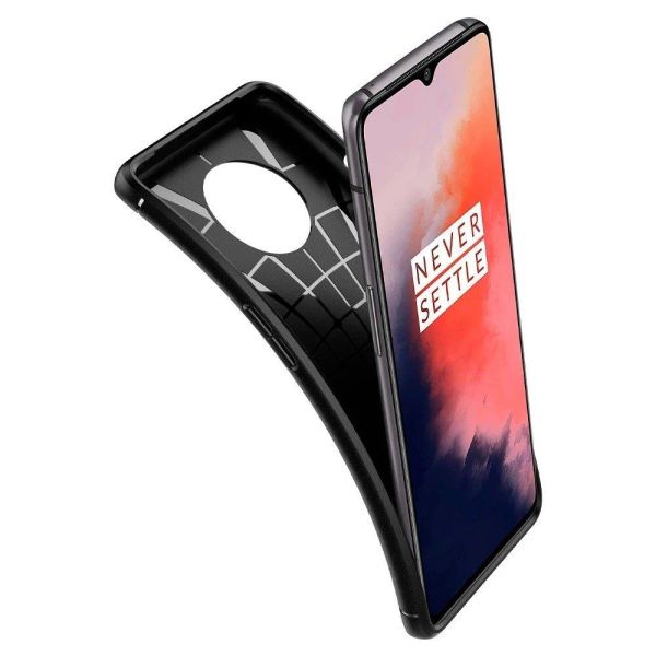 Spigen OnePlus 7T ile Uyumlu Kılıf Rugged Armor Black