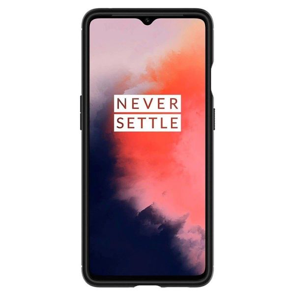 Spigen OnePlus 7T ile Uyumlu Kılıf Rugged Armor Black