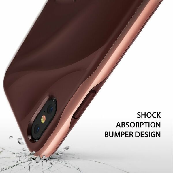 Ringke Wave iPhone X ile Uyumlu KIlıf Rose Blush