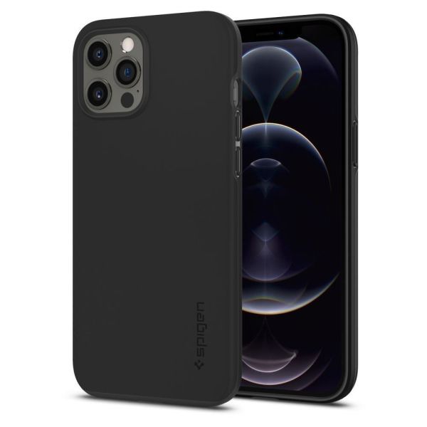 Spigen iPhone 12 Pro Max ile Uyumlu Kılıf Thin Fit Pro Black