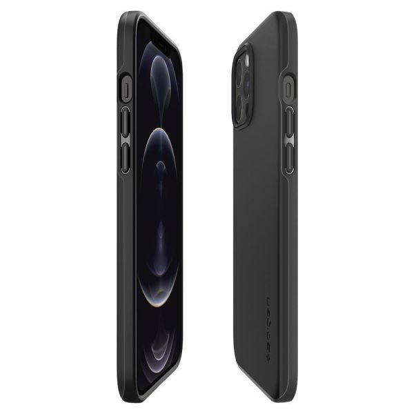 Spigen iPhone 12 Pro Max ile Uyumlu Kılıf Thin Fit Pro Black