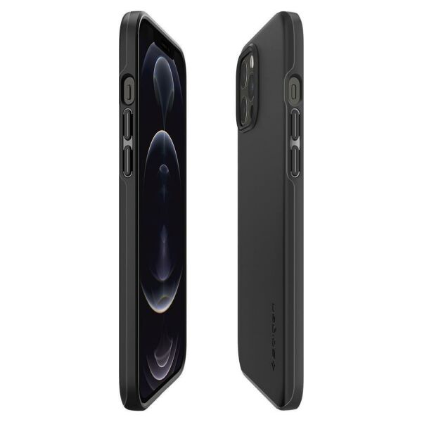 Spigen iPhone 12 Pro Max ile Uyumlu Kılıf Thin Fit Pro Black