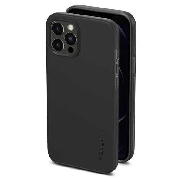 Spigen iPhone 12 Pro Max ile Uyumlu Kılıf Thin Fit Pro Black