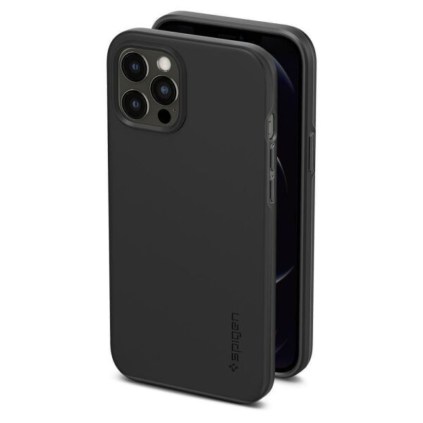 Spigen iPhone 12 Pro Max ile Uyumlu Kılıf Thin Fit Pro Black