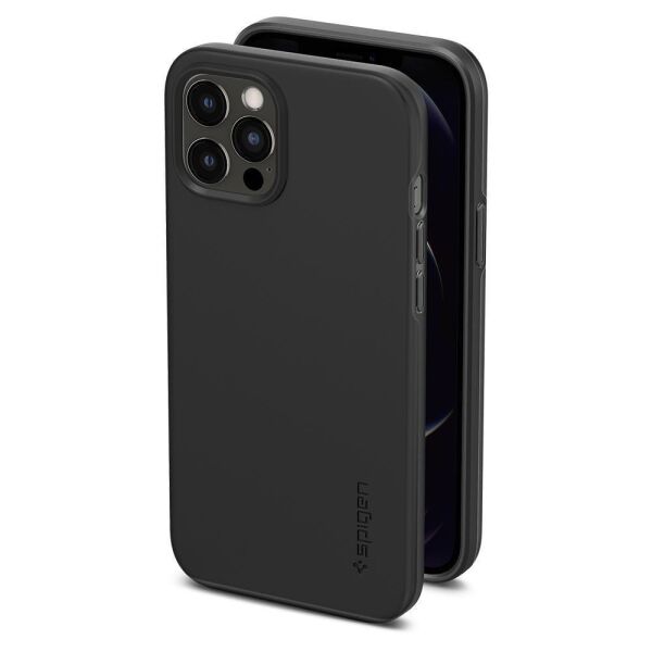 Spigen iPhone 12 Pro Max ile Uyumlu Kılıf Thin Fit Pro Black