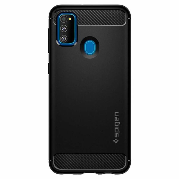 Spigen Galaxy M30s ile Uyumlu Kılıf Rugged Armor Matte Black