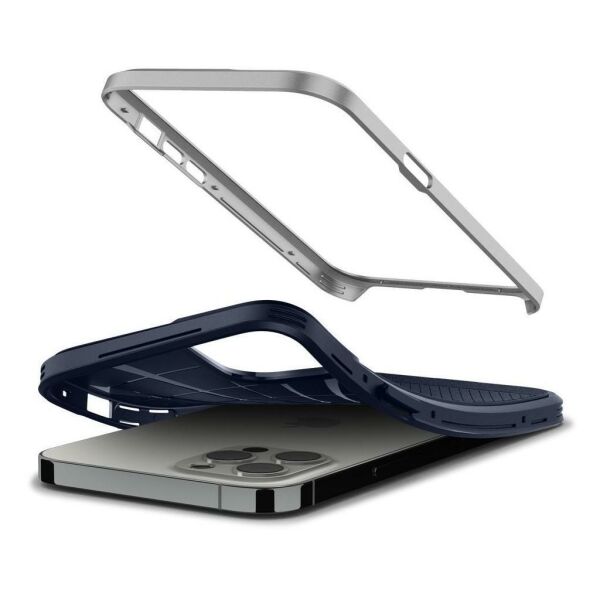 Spigen iPhone 12 Pro Max ile Uyumlu Kılıf Neo Hybrid Satin Silver