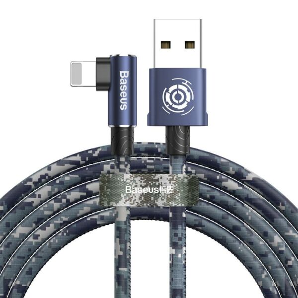 Baseus Camouflage İphone Oyun-Data ve Şarj Kablosu 1.5A 2M Mavi