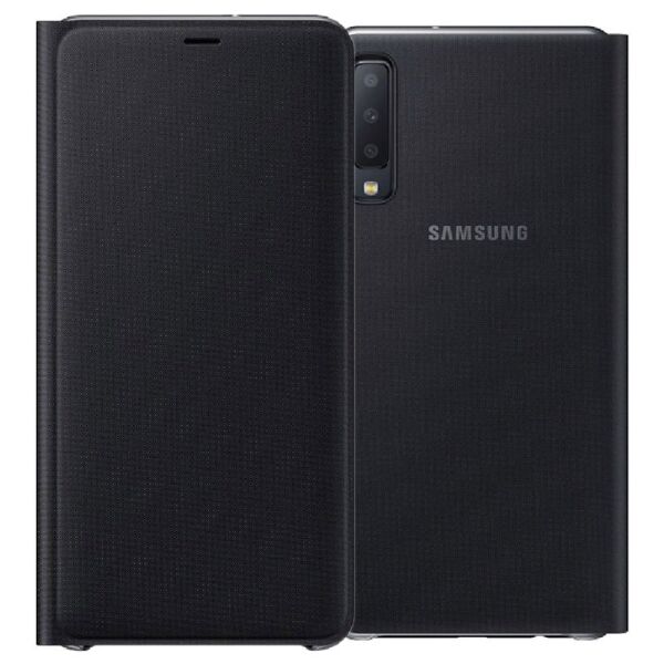 Galaxy A7 2018 ile Uyumlu Wallet Cover Kılıf Siyah EF-WA7500PBEGWW(Out)