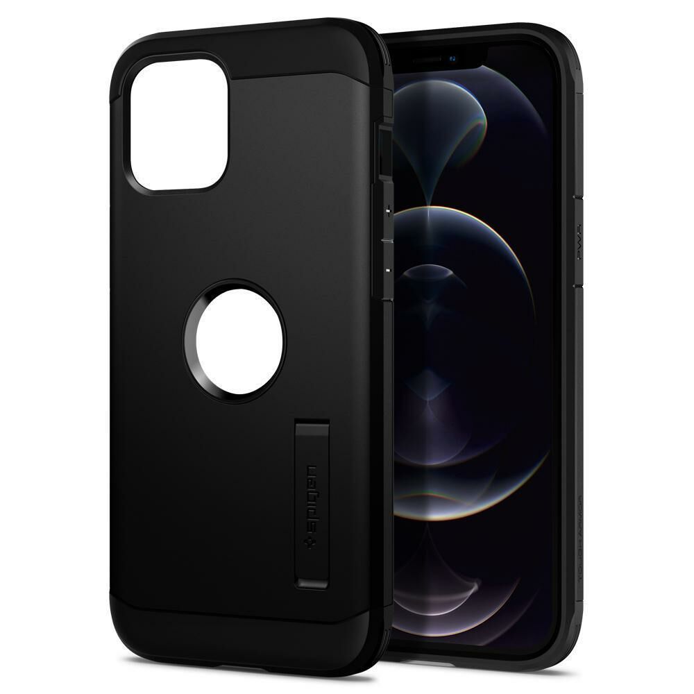 Spigen iPhone 12 Pro Max ile Uyumlu Kılıf Tough Armor Black