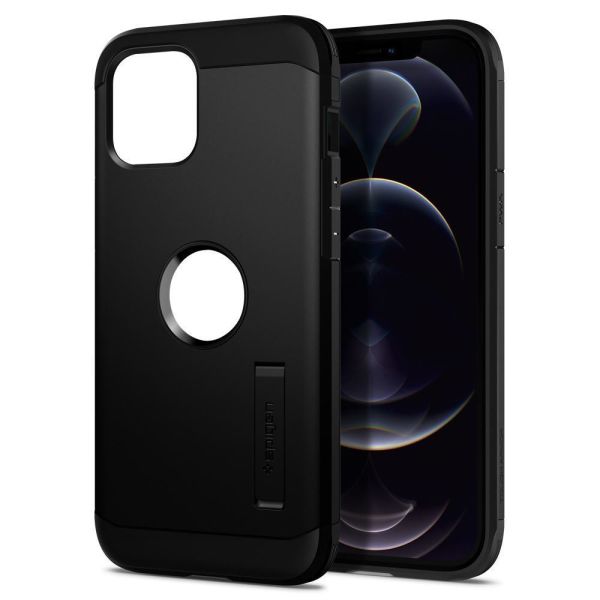 Spigen iPhone 12 Pro Max ile Uyumlu Kılıf Tough Armor Black