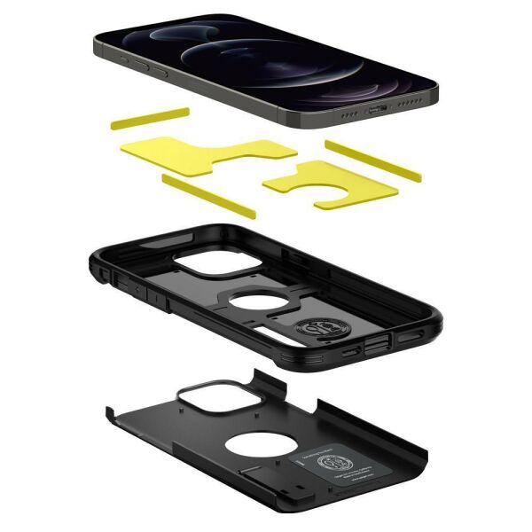 Spigen iPhone 12 Pro Max ile Uyumlu Kılıf Tough Armor Black