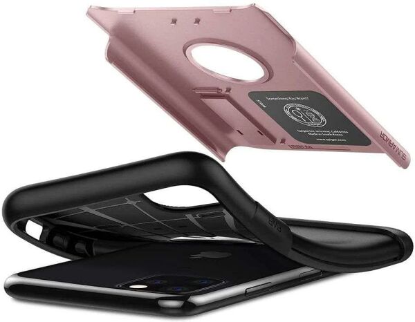 Spigen iPhone 11 Pro ile Uyumlu Kılıf Slim Armor Rose