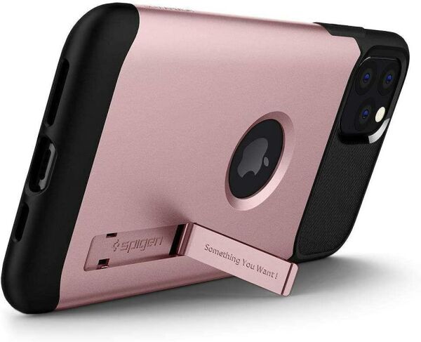 Spigen iPhone 11 Pro ile Uyumlu Kılıf Slim Armor Rose