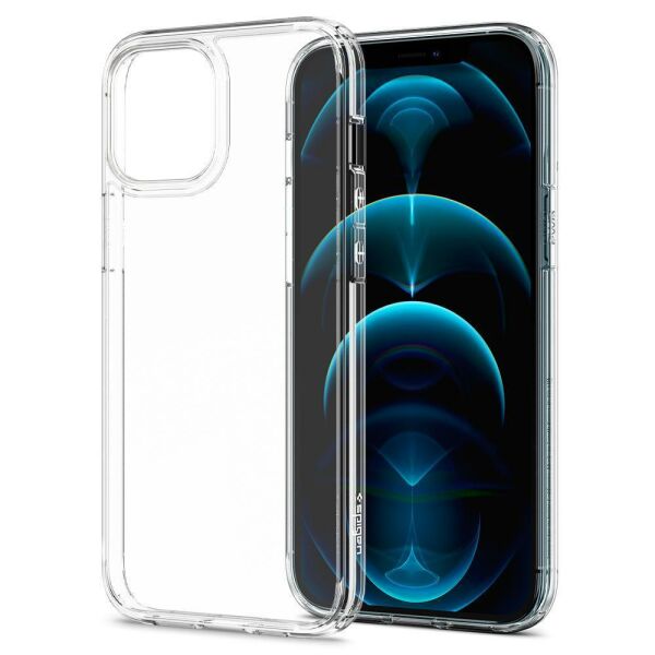 Spigen iPhone 12 Pro Max ile Uyumlu Kılıf Ultra Hybrid Crystal Clear