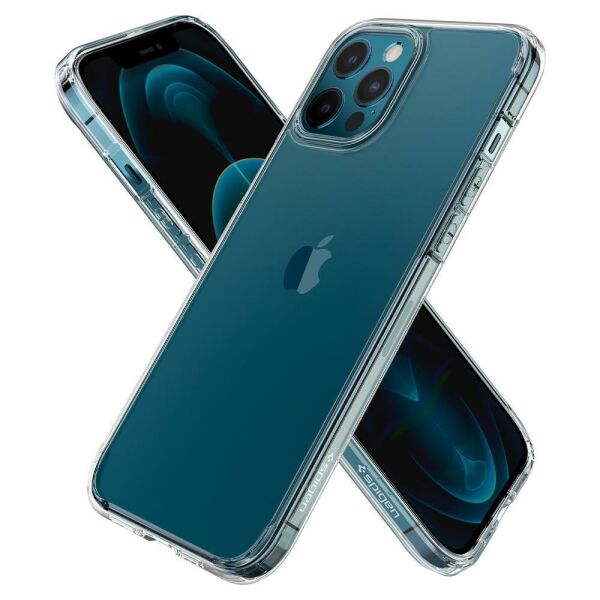 Spigen iPhone 12 Pro Max ile Uyumlu Kılıf Ultra Hybrid Crystal Clear