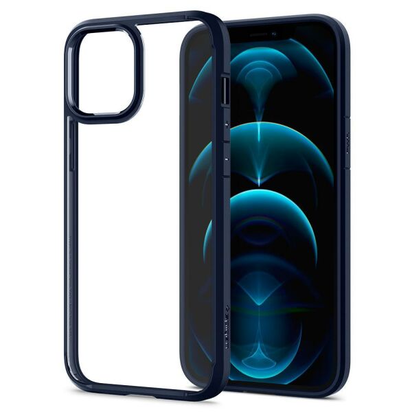 Spigen iPhone 12 Pro Max ile Uyumlu Kılıf Ultra Hybrid Navy Blue