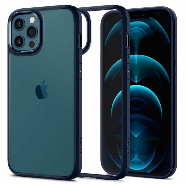 Spigen iPhone 12 Pro Max ile Uyumlu Kılıf Ultra Hybrid Navy Blue