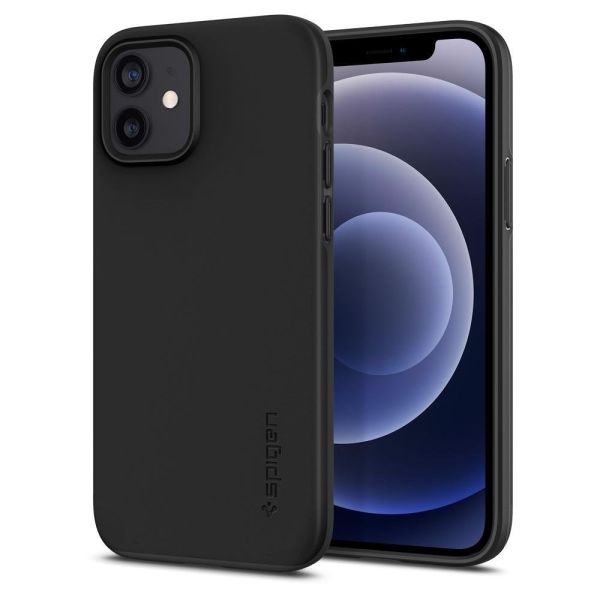 Spigen iPhone 12 / iPhone 12 Pro ile Uyumlu Kılıf Thin Fit Pro Black