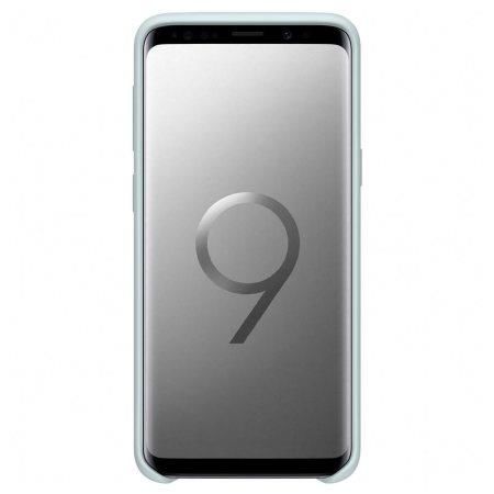 Galaxy S9 ile Uyumlu Kılıf Silicone Cover Mavi EF-PG960TLEGWW