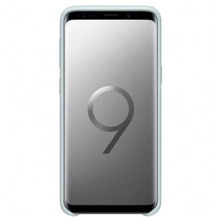 Galaxy S9 ile Uyumlu Kılıf Silicone Cover Mavi EF-PG960TLEGWW