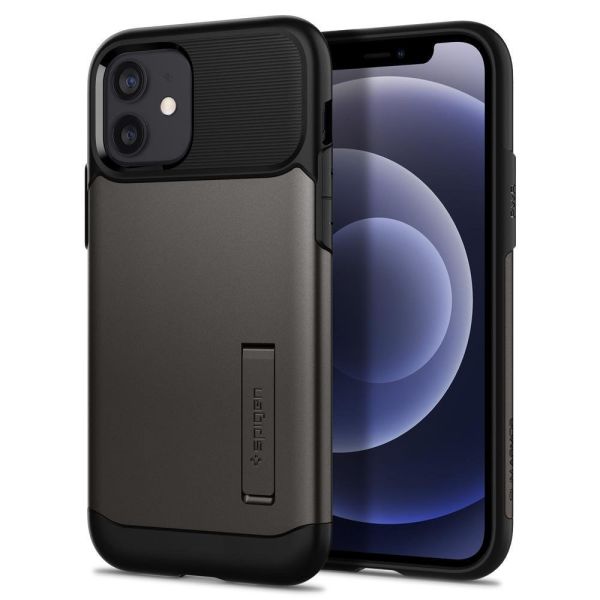 Spigen iPhone 12 / iPhone 12 Pro ile Uyumlu Kılıf Slim Armor Gunmetal