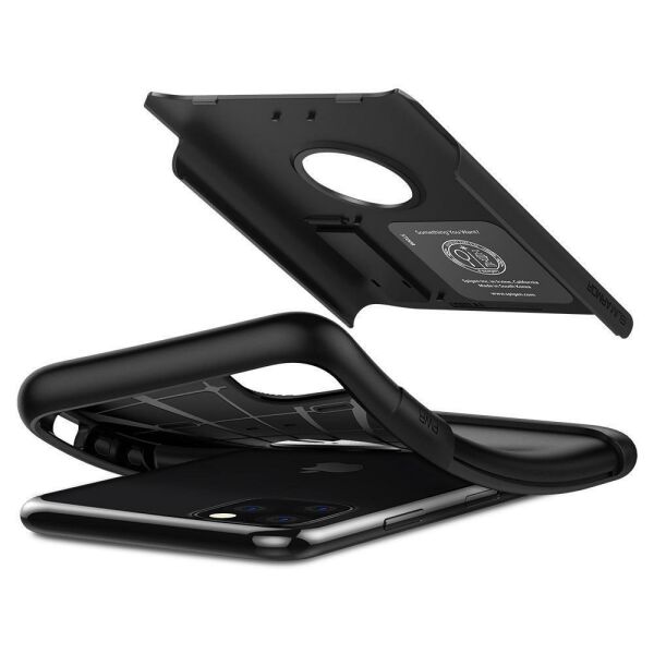 Spigen iPhone 11 Pro ile Uyumlu Kılıf Slim Armor Black