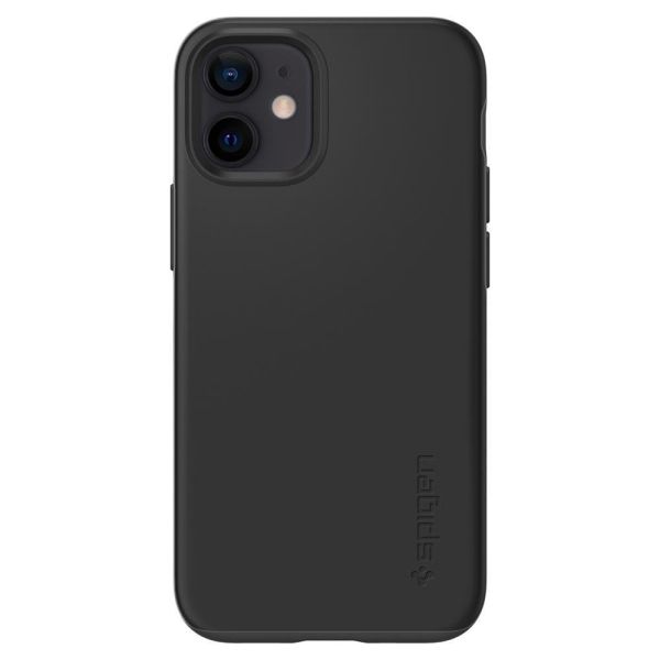 Spigen iPhone 12 Mini ile Uyumlu Kılıf Thin Fit Black