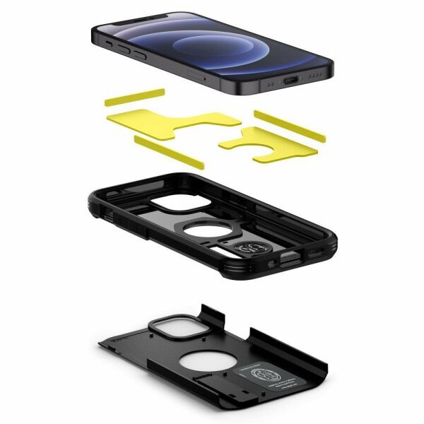 Spigen iPhone 12 Mini ile Uyumlu Kılıf Tough Armor Black